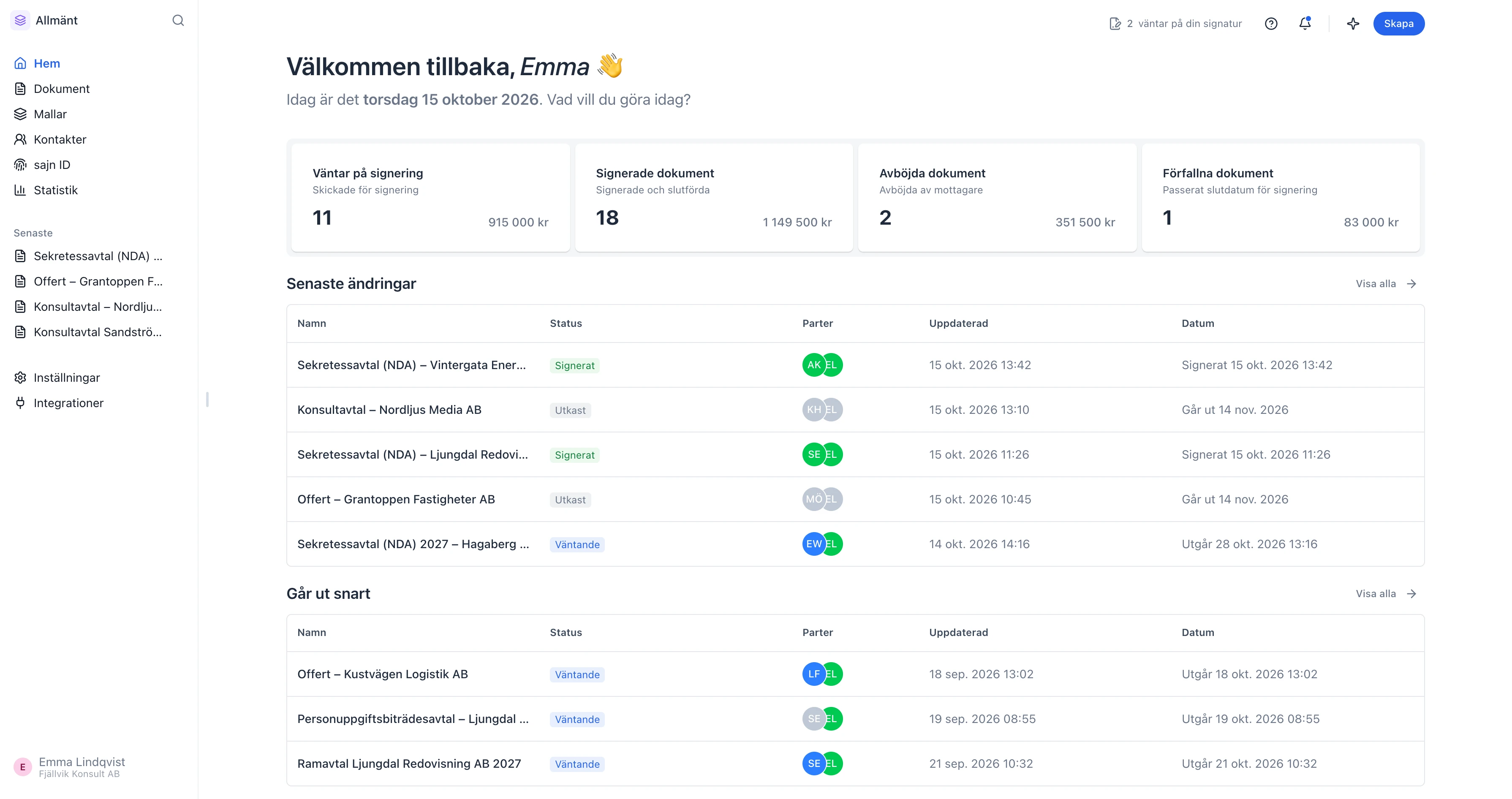 sajn product screenshot